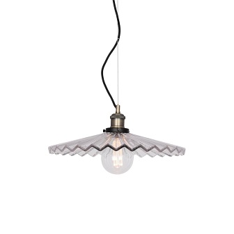 Duża szklana lampa Cobbler przezroczysta 40cm